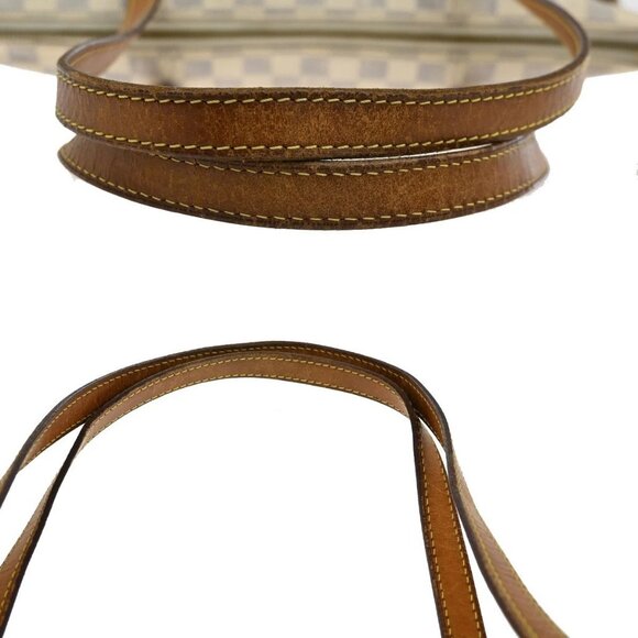 LOUIS VUITTON Logo Totally MM Shoulder Bag Damier Azur Leather WE - Picture 7 of 16